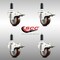 Service Caster 3 Inch 316SS Maroon Poly Swivel 1-1/8 Inch Expanding Stem Caster Set Lock Brake SCC-SS316TTLEX20S314-PPUB-MRN-118-4 - alternate 3